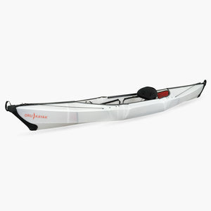 Side view of the Oru Kayak Beach Sport model in white.