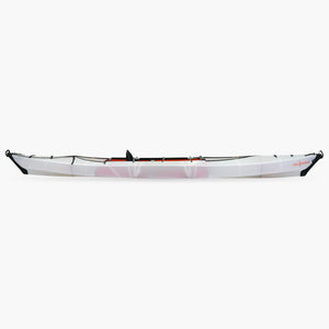 Side view of the Oru Kayak Haven model in white.